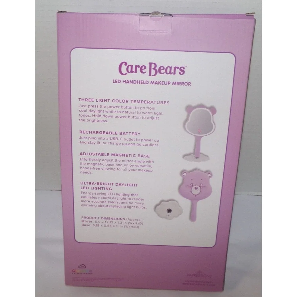 Care Bears‎ LED Handheld Makeup Mirror Share Bear New In Box